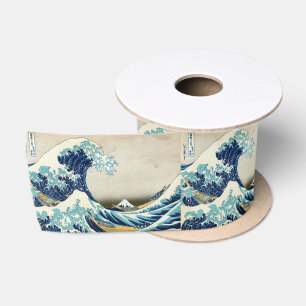 Katsushika Hokusai - Die große Welle vor Kanagawa Satinband