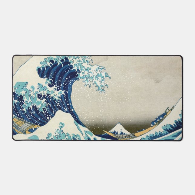 Katsushika Hokusai - Die große Welle vor Kanagawa Schreibtischunterlage (Vorderseite)
