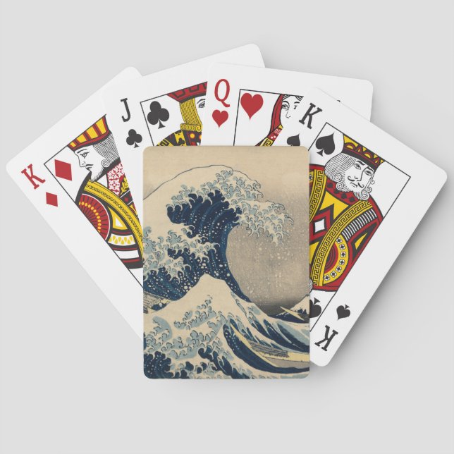 Katsushika Hokusai. Die große Welle vor Kanagawa Spielkarten (Rückseite)