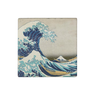 Katsushika Hokusai - Die große Welle vor Kanagawa Steinmagnet