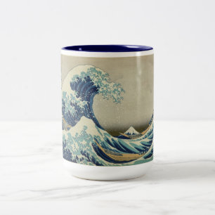 Katsushika Hokusai: Die große Welle vor Kanagawa Zweifarbige Tasse