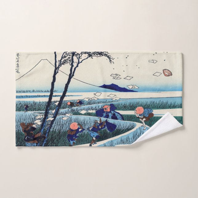 Katsushika Hokusai - Ejiri dans la province de Sur (Serviette à main)