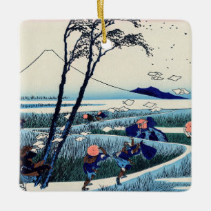 Katsushika Hokusai - Ejiri in der Provinz Suruga Keramikornament