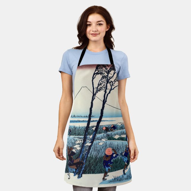 Katsushika Hokusai - Ejiri in der Provinz Suruga Schürze (Getragen)