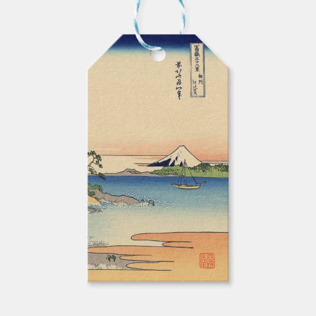 Katsushika Hokusai Enoshima in der Provinz Sagami Geschenkanhänger (Vorderseite)