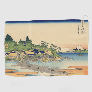 Katsushika Hokusai Enoshima in der Provinz Sagami Golfhandtuch