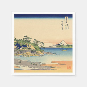 Katsushika Hokusai Enoshima in der Provinz Sagami Serviette