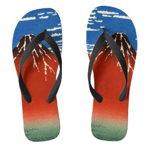 Katsushika Hokusai - feiner Wind, klarer Morgen Flip Flops
