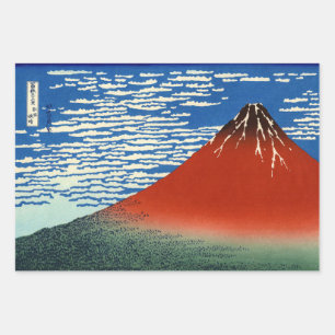 Katsushika Hokusai - feiner Wind, klarer Morgen Geschenkpapier Set