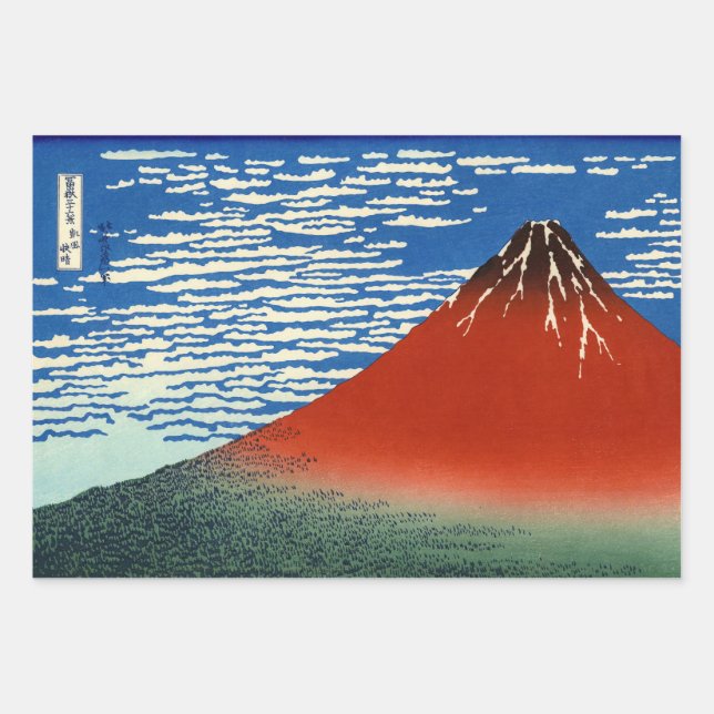 Katsushika Hokusai - feiner Wind, klarer Morgen Geschenkpapier Set (Vorderseite)