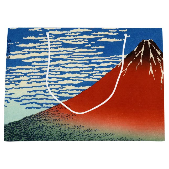 Katsushika Hokusai - feiner Wind, klarer Morgen Große Geschenktüte (Vorderseite)