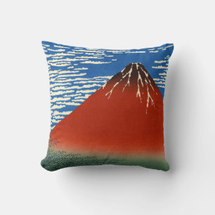 Katsushika Hokusai - feiner Wind, klarer Morgen Kissen
