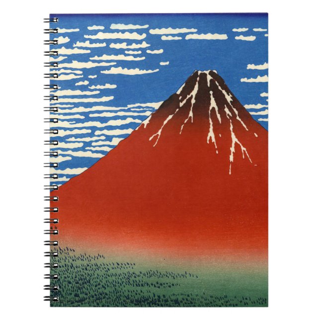 Katsushika Hokusai - feiner Wind, klarer Morgen Notizblock (Vorderseite)