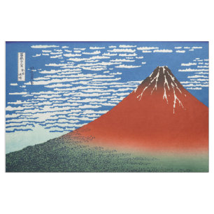 Katsushika Hokusai - feiner Wind, klarer Morgen Stoff