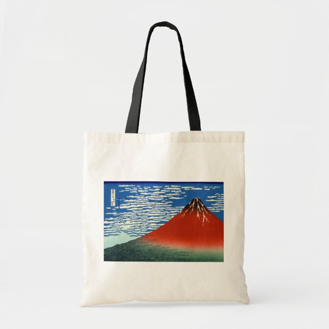 Katsushika Hokusai - feiner Wind, klarer Morgen Tragetasche (Vorne)