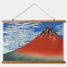 Katsushika Hokusai - feiner Wind, klarer Morgen Wandteppich Mit Holzrahmen