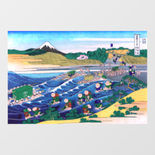 Katsushika Hokusai - Fuji aus Kanaya auf Tokaido Fensteraufkleber