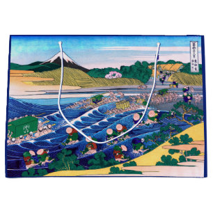 Katsushika Hokusai - Fuji aus Kanaya auf Tokaido Große Geschenktüte
