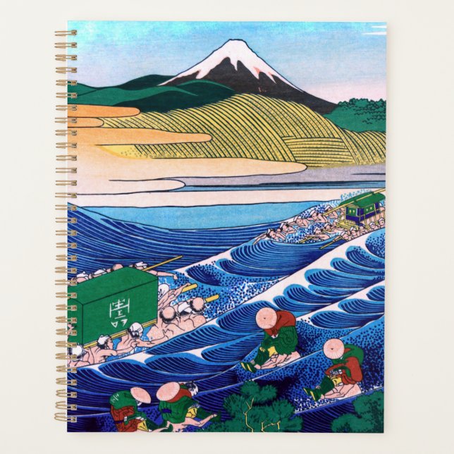 Katsushika Hokusai - Fuji aus Kanaya auf Tokaido Planer (Vorderseite)