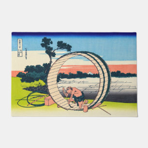 Katsushika Hokusai - Fujimigahara, Provinz Owari Fußmatte