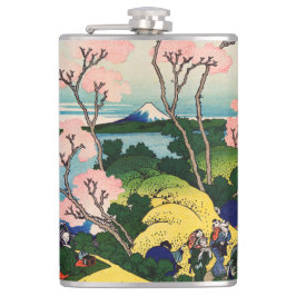 Katsushika Hokusai - Gotenyama, Tokaido, Shinagawa Flachmann