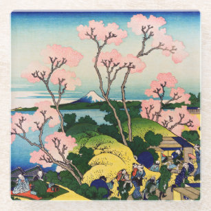 Katsushika Hokusai - Gotenyama, Tokaido, Shinagawa Glasuntersetzer