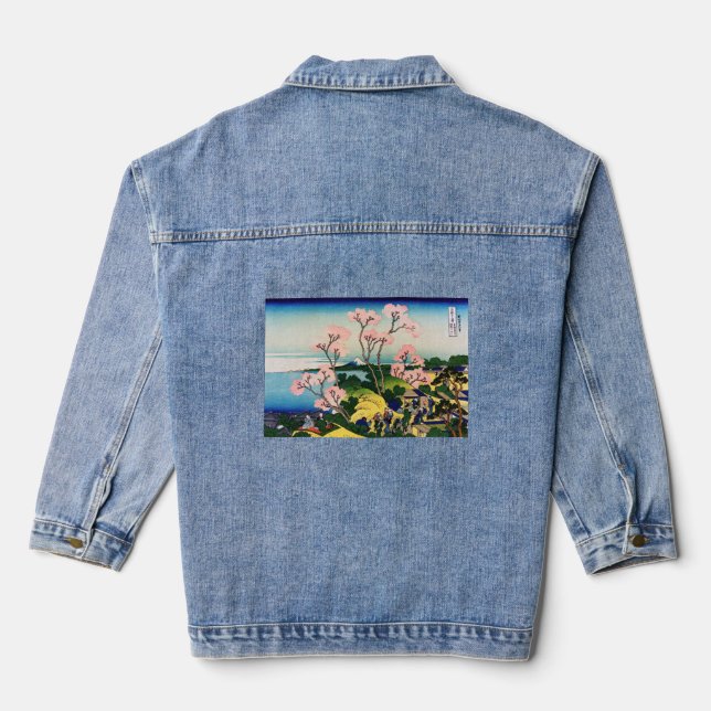 Katsushika Hokusai - Gotenyama, Tokaido, Shinagawa Jeansjacke (Rückseite)
