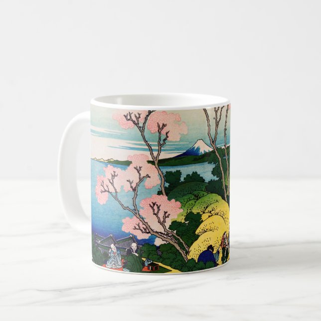 Katsushika Hokusai - Gotenyama, Tokaido, Shinagawa Kaffeetasse (Vorderseite Links)