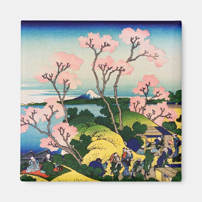 Katsushika Hokusai - Gotenyama, Tokaido, Shinagawa Magnet (Vorne)