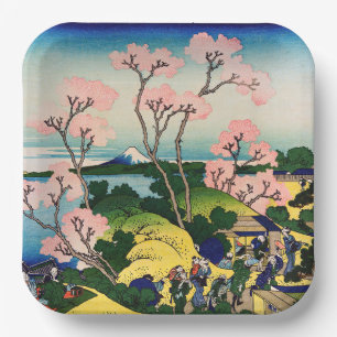 Katsushika Hokusai - Gotenyama, Tokaido, Shinagawa Pappteller