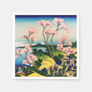 Katsushika Hokusai - Gotenyama, Tokaido, Shinagawa Serviette