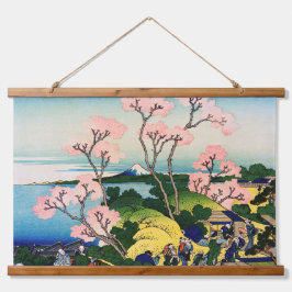 Katsushika Hokusai - Gotenyama, Tokaido, Shinagawa Wandteppich Mit Holzrahmen