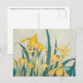 Katsushika Hokusai - Grasshopper und Iris Postkarte