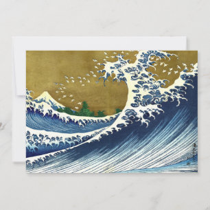 Katsushika Hokusai - Große Farbige Welle Einladung