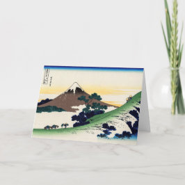 Katsushika Hokusai - Inume pass, Provinz Kai Karte