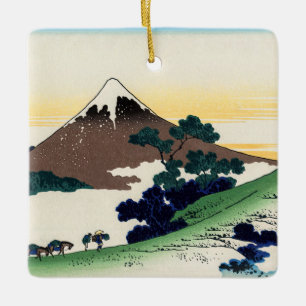 Katsushika Hokusai - Inume pass, Provinz Kai Keramikornament