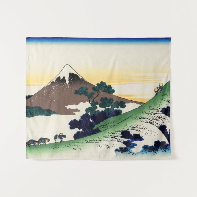 Katsushika Hokusai - Inume pass, Provinz Kai Wandteppich (Vorderseite (Horizontal))