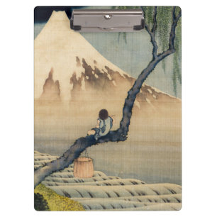 Katsushika Hokusai - Junge betrachtet den Fuji Klemmbrett