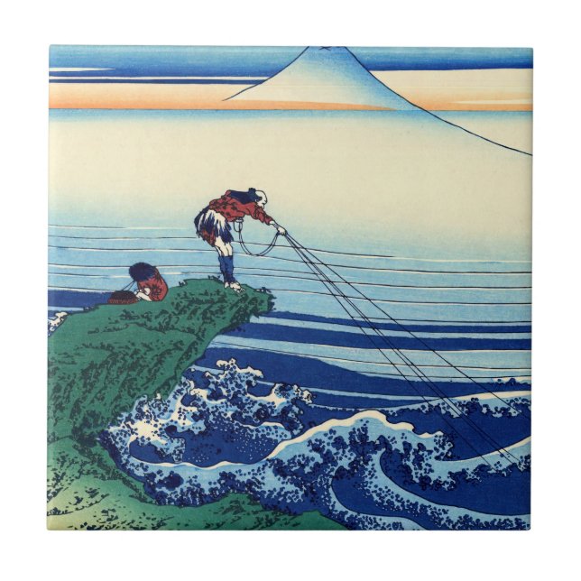 Katsushika Hokusai - Kajikazawa in der Provinz Kai Fliese (Vorderseite)