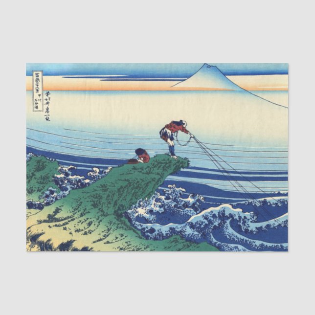 Katsushika Hokusai - Kajikazawa in der Provinz Kai Seidenpapier (Vorderseite)