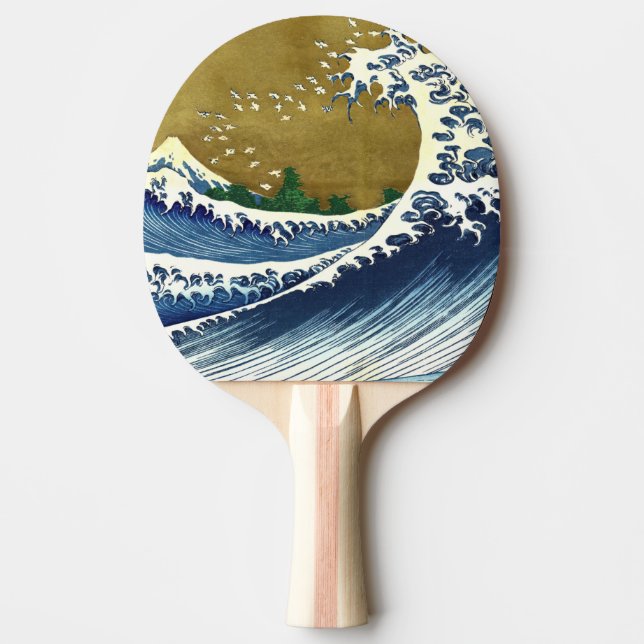 Katsushika Hokusai - Kolored Big Wave Tischtennis Schläger (Vorderseite)