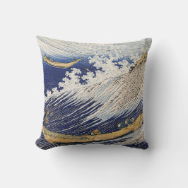 Katsushika Hokusai. Meereswellen Kissen