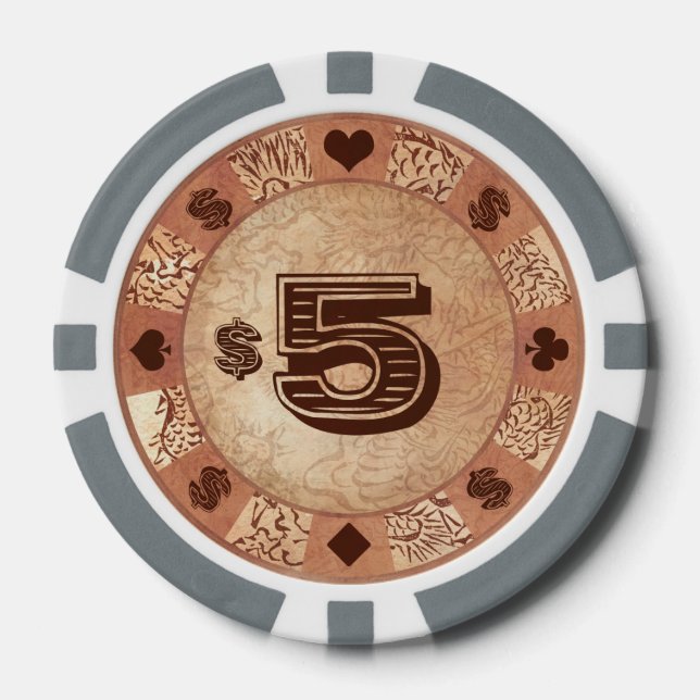 Katsushika Hokusai Mythary Legendary Dragon art Pokerchips (Vorderseite)