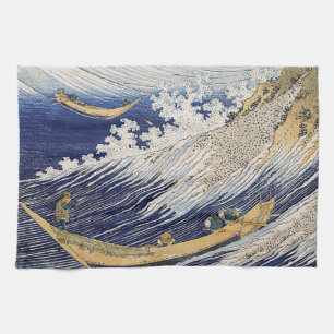 Katsushika Hokusai. Ozeanwellen Geschirrtuch