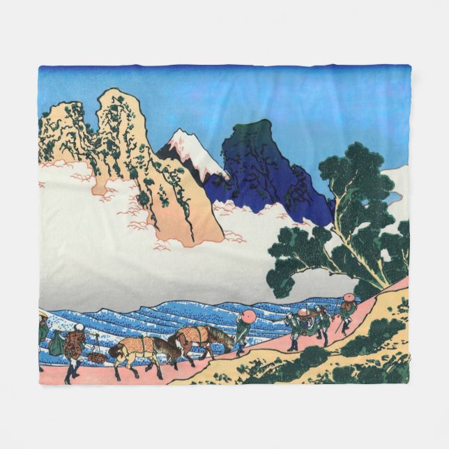 Katsushika Hokusai - Rückseite von Fuji, Fluss Min Fleecedecke (Vorderseite (Horizontal))