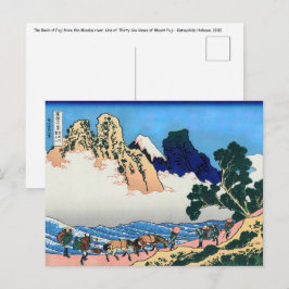 Katsushika Hokusai - Rückseite von Fuji, Fluss Min Postkarte