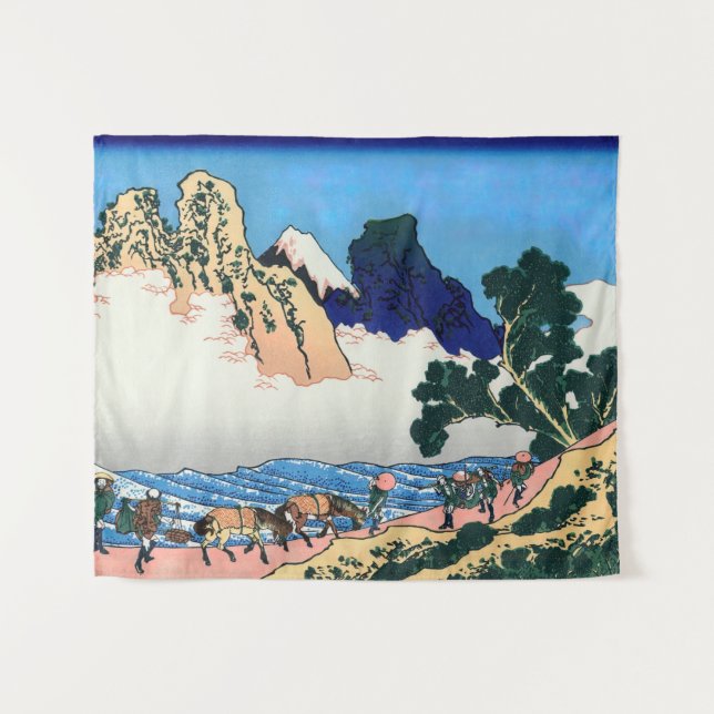 Katsushika Hokusai - Rückseite von Fuji, Fluss Min Wandteppich (Vorderseite (Horizontal))