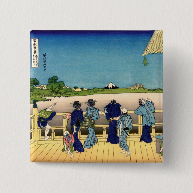 Katsushika Hokusai - Saal Sazai, Temple 500 Rakan Button (Vorderseite)