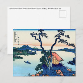 Katsushika Hokusai - Suwa-See in der Provinz Shina Postkarte