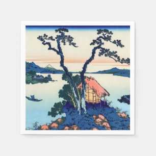Katsushika Hokusai - Suwa-See in der Provinz Shina Serviette